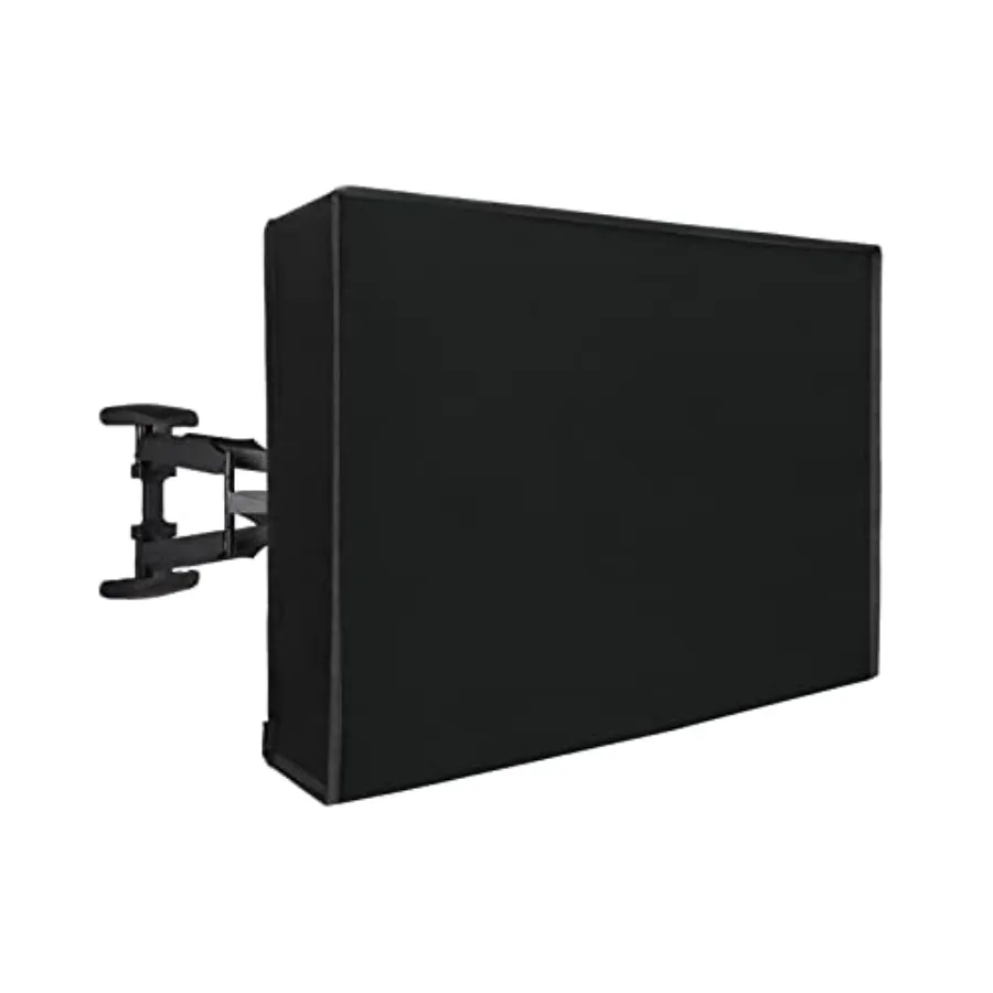 

Waterproof Outdoor TV Cover with Bottom, Thick Fabric, Dustproof and Weatherproof TV Cover with Remote Control Pocket