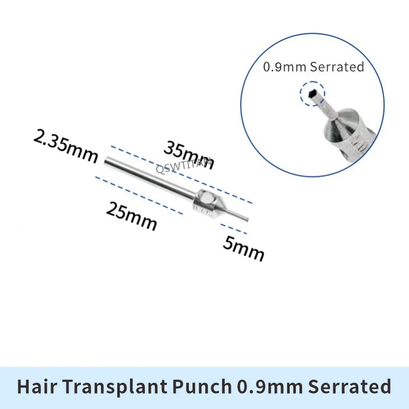 Hair Transplant Punch with Serrated  Hair Follicle Extraction Tool