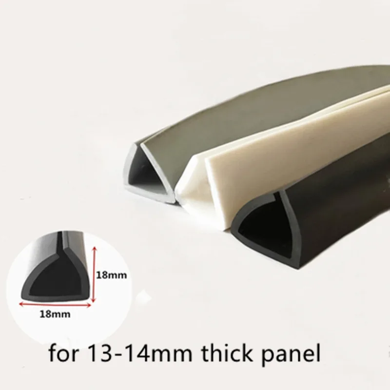 

Rubber U Sealing Strip 18x18mm 13-14mm thick Glass Metal Car Wood Panel Board Flat Edge Encloser Shield White Gray Black