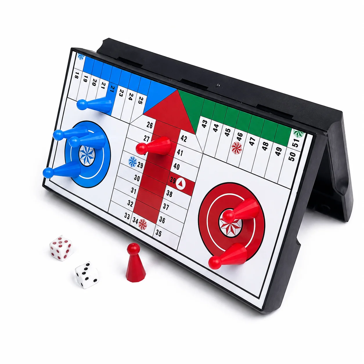 Portable Folding Magnetic Dice Board Game for Kids Students Educational Strategy Toy for Indoor Outdoor Family Play