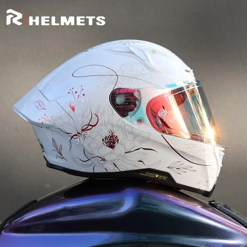 

RR HELMETS Full Face Motorcycle Helmet, Hot Stamping Technology Printing，DOT ECE Certification，Moto Casco Capacete