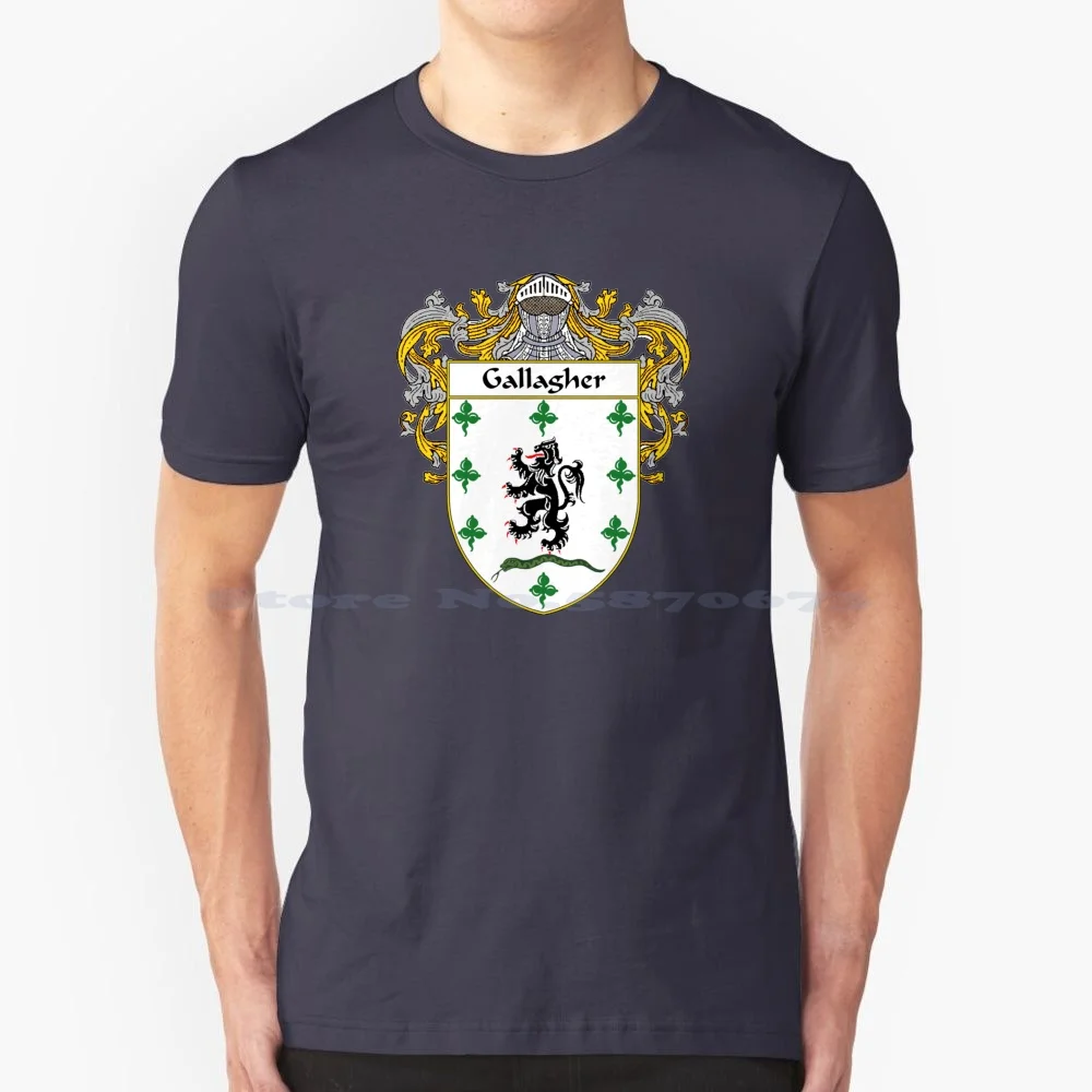 Gallagher Coat Of Arms / Family Crest T Shirt 100% Cotton Tee Gallagher Coat Of Arms Gallagher Family Crest Scottish S Day