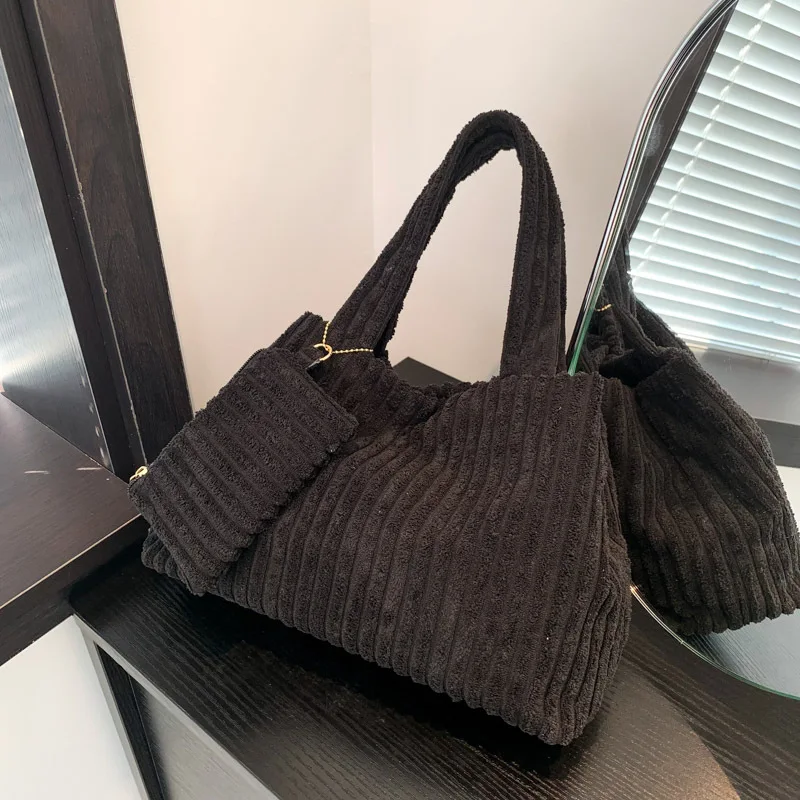 Korean Version of Lazy Wind Handbag Winter New Handbag Bag Female Simple Atmosphere Fashion Western Style Top-Handle Bag