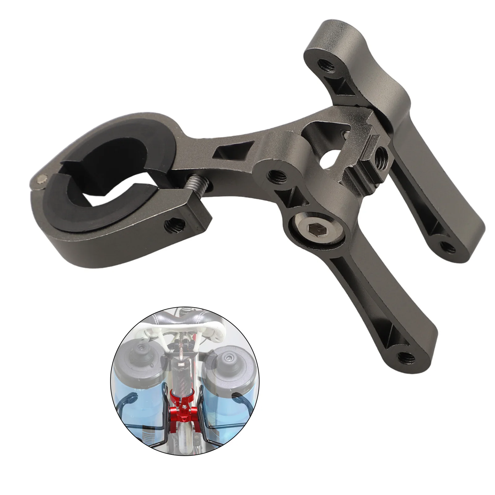 

Держатель для бутылок из алюминиевого сплава для поездок на дальние расстояния, легкий, легко устанавливается на руль, идеально подходит для горных велосипедов.