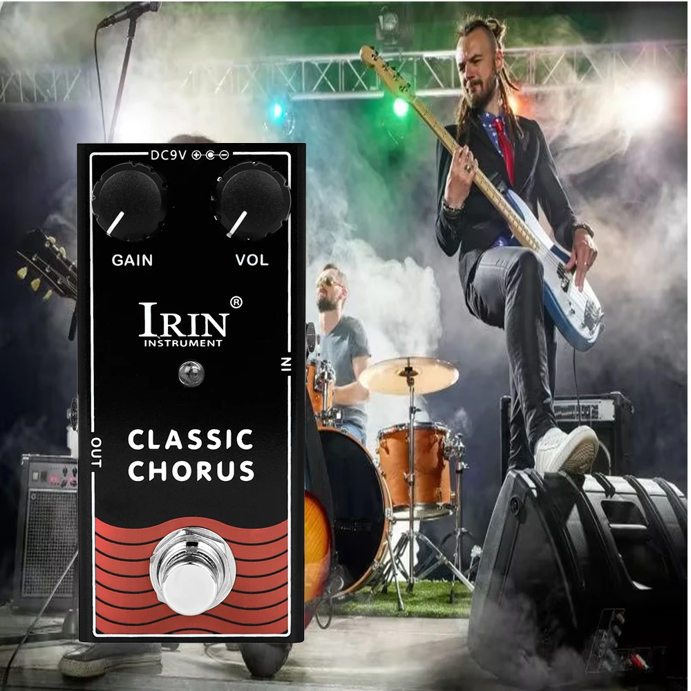 

IRIN RF-05 Classic Chorus Guitar Effect Pedal Crisp and Transparent Chorus Guitar Pedal True Bypass Guitar Parts & Accessories