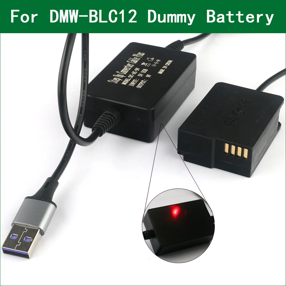 5V 2-4A USB Để DMW-BLC12 DMW-DCC8 Giả Pin Cho Máy Ảnh Panasonic DMC-FZ300 DMC-FZ330 DMC-FZ2000 DMC-FZ2500 DC-FZ10002 DC-FZ1000 II