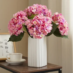47cm Simulation Hydrangea Flower Real Touch Silk Large Hydrangea Branches for Home Decoration Wedding Bridal Bouquet 1PCs 2025