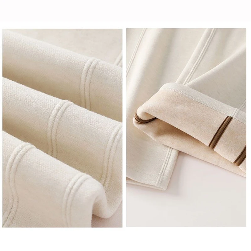 Vendita calda inverno signora pile pantaloni casual ragazze classici pantaloni a vita alta in peluche moda donna pantaloni termici quotidiani