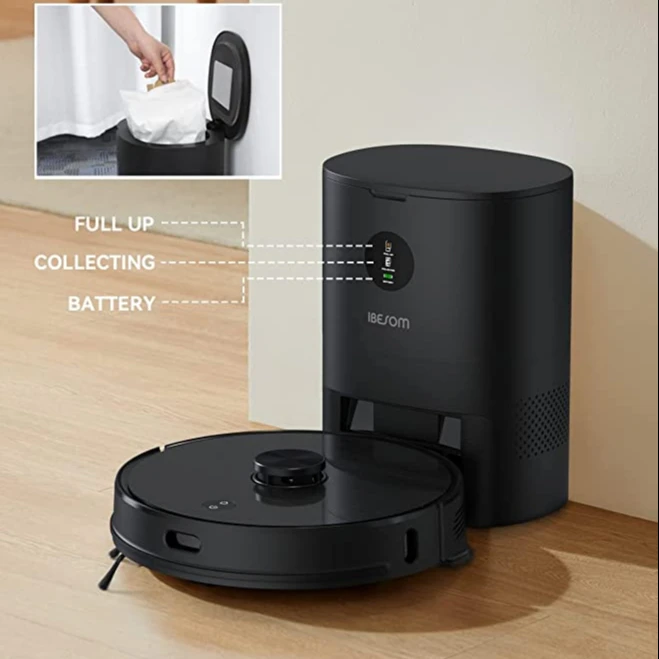 ibesom Robotic Vacuum Cleaner A3 Plus Self-Emptying Sweep Mop & Auto-Charging 3 in 1 Smart Mapping robot vacuum cleaner