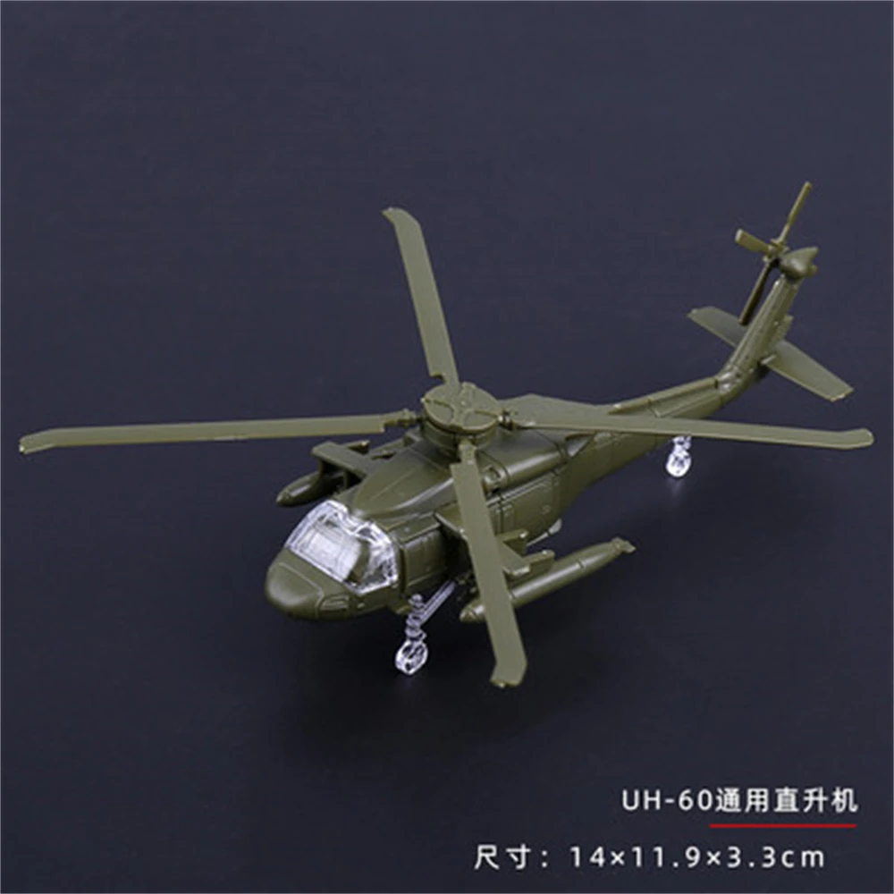 Mini Puzzle Building Toys 1/144 Scale UH-60 Utility Helicopter Assembly Airplane Plastic Military Model Children\'s Gift