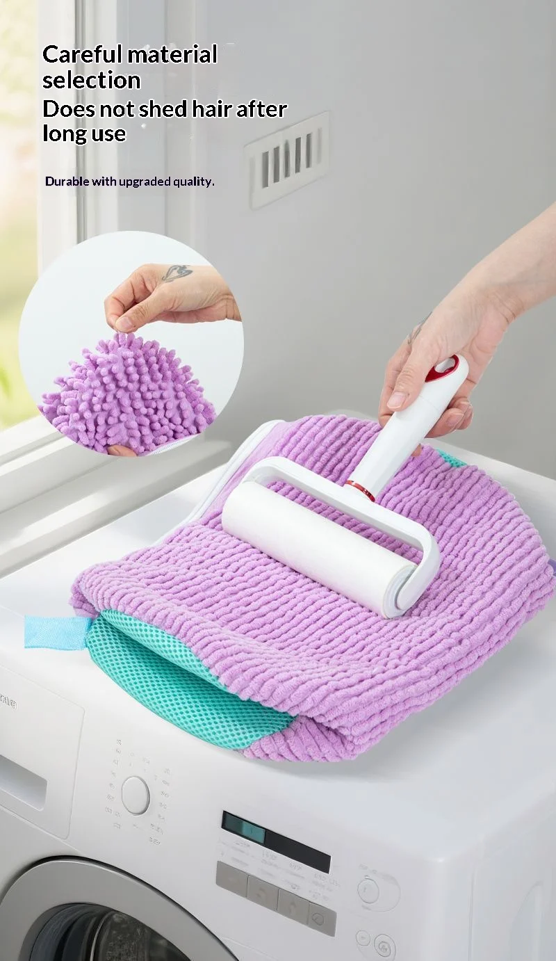 Flauschige Faser 360° ° Surround-Reinigungs-Schuhwaschbeutel – wiederverwendbarer, langlebiger, maschinenwaschbarer Wäschebeutel mit Reißverschluss (1 Stück) – Detail 12