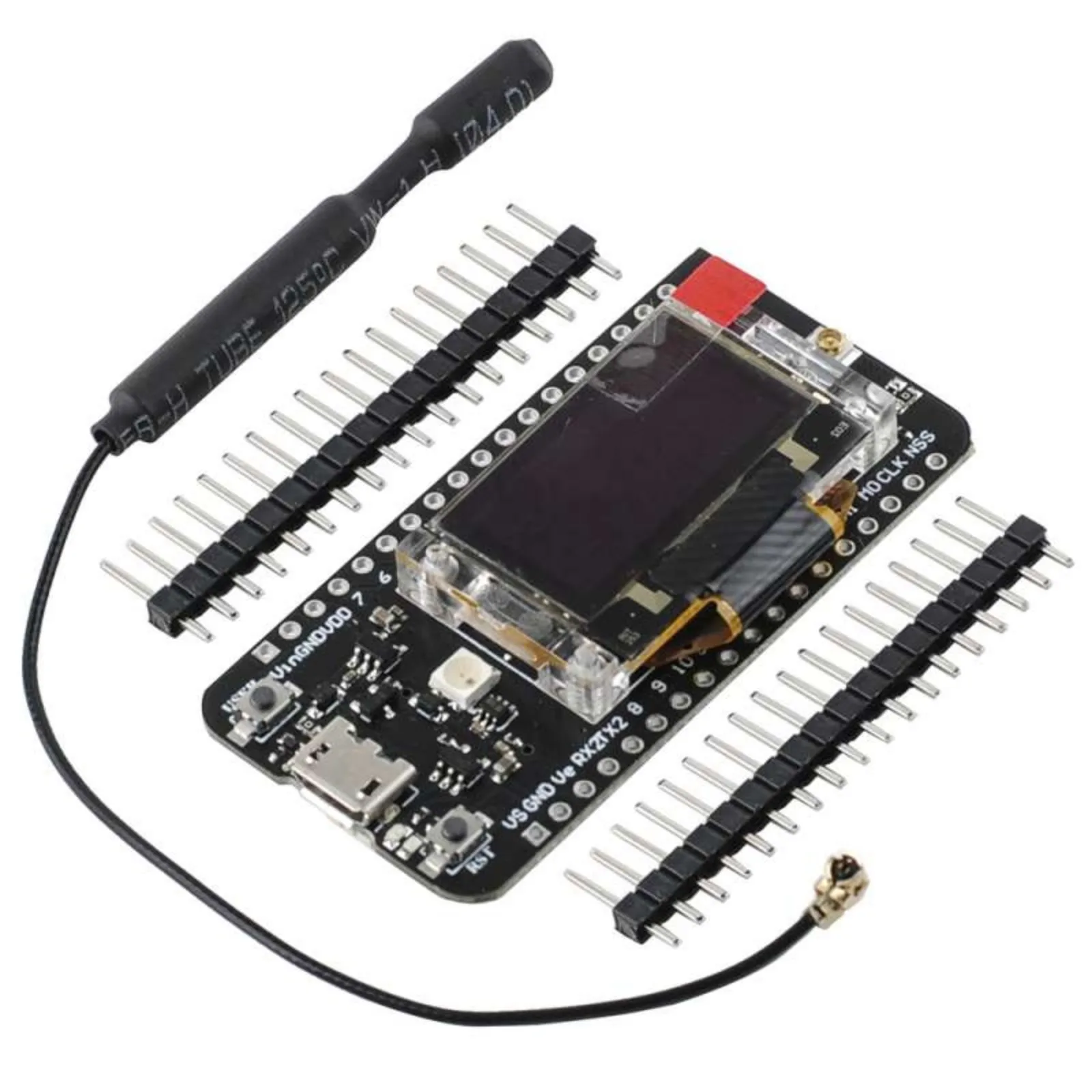 Kit de desarrollo LoRaWAN 868/915MHz con puerto USB a serie CP2102, pantalla OLED de 0,96 pulgadas para programación y depuración Arduino