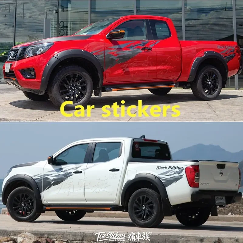 

Автомобильные наклейки для Nissan Navara, модные спортивные наклейки на заказ, виниловая пленка, украшения, модифицированные наклейки