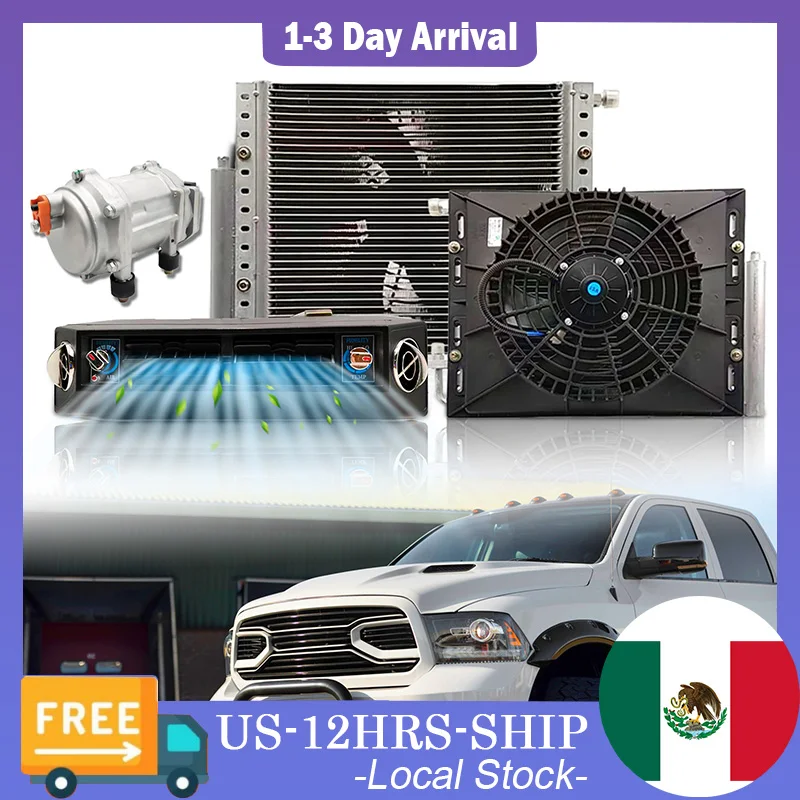 

Aspligo DC12V Universal Car Electric Air Conditioner Parking Air Conditioning Compressor Fan Kit for Automotive Truck Camper