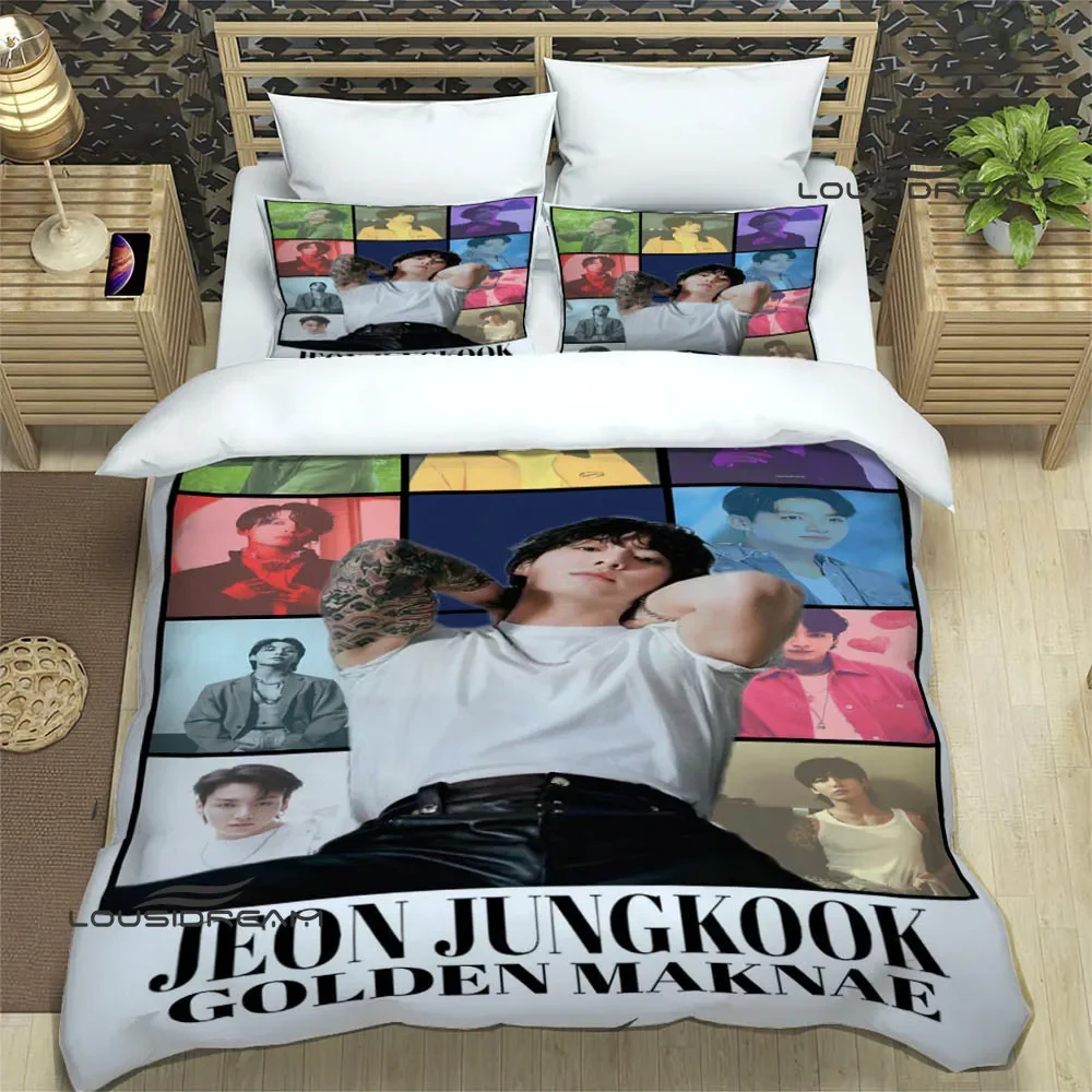 Kpop SUGA Jeon Jung Kook Rap Monster Bedding Sets exquisite bed supplies set duvet cover bed comforter set bedding set luxury