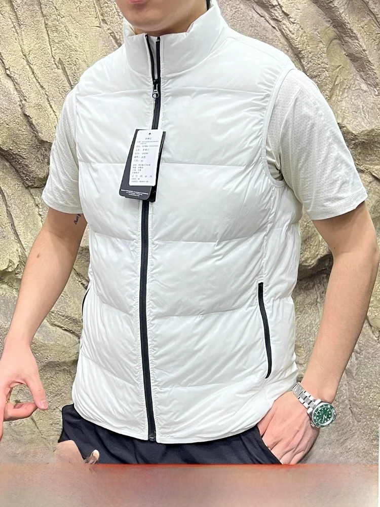 

Водоотталкивающий теплый жилет с воротником-стойкой для мужчин и женщин, технический хлопковый водоотталкивающий жилет с воротником-стойкой, цветная застежка-молния