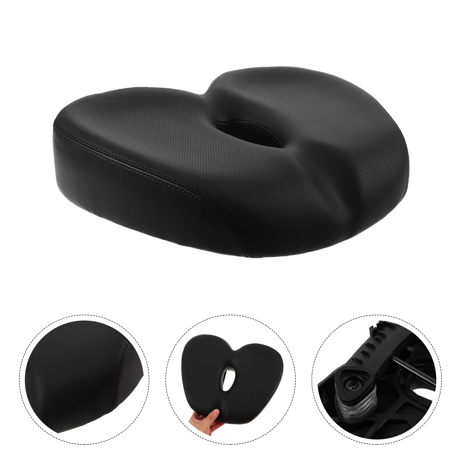 Bicycle Saddle: Hollow Out Waterproof Breathable Bike Seat Thickened Comfortable For Mountain Road Electric Bike Universal