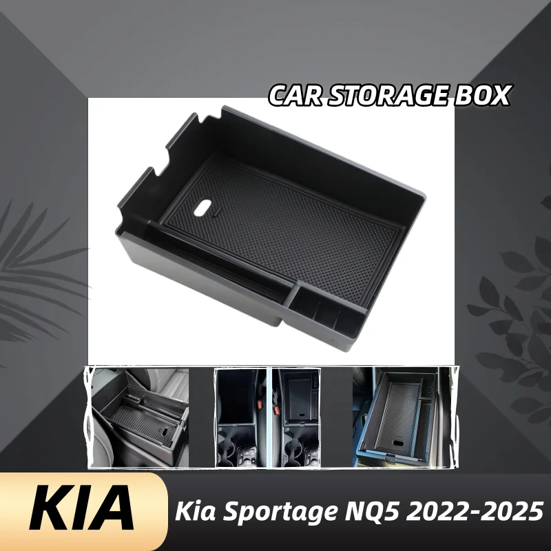 

Car Storage Box Armrest Box Tray Organizer For Kia Sportage NQ5 2022 2023 2024 2025 Central Console Container Holder Accessories