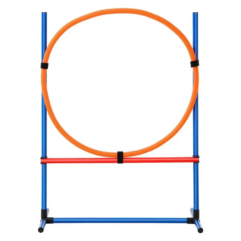 

Dog Agility Training Equipment, 4 PCS Set - Adjustable High Hurdles and Jump Ring, Puppy Obstacle Course Jump Starter Kit with Poles Storage Bag for Backyard, Indoor, Outdoor
