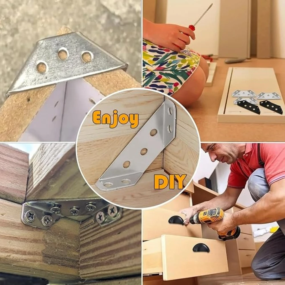 1-120 مجموعة الأثاث ركن موصل الفولاذ المقاوم للصدأ زاوية رمز لخزانة زاوية الرف دعم مجموعات دعامة ثابتة مع المسمار #5