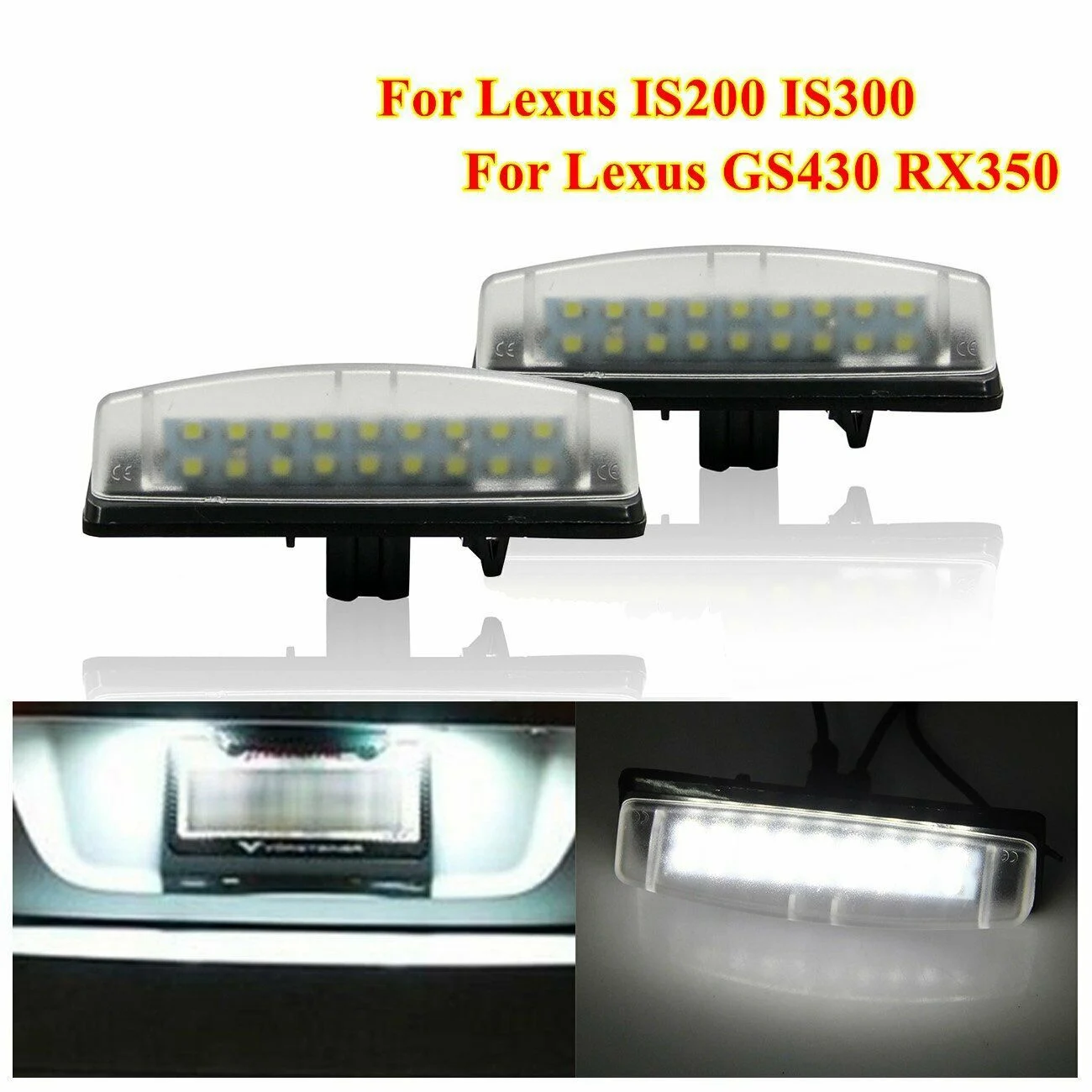 2x dla Lexus Is300 Is200 Ls430 lampy tablica rejestracyjna Led dislights Direct Fit White