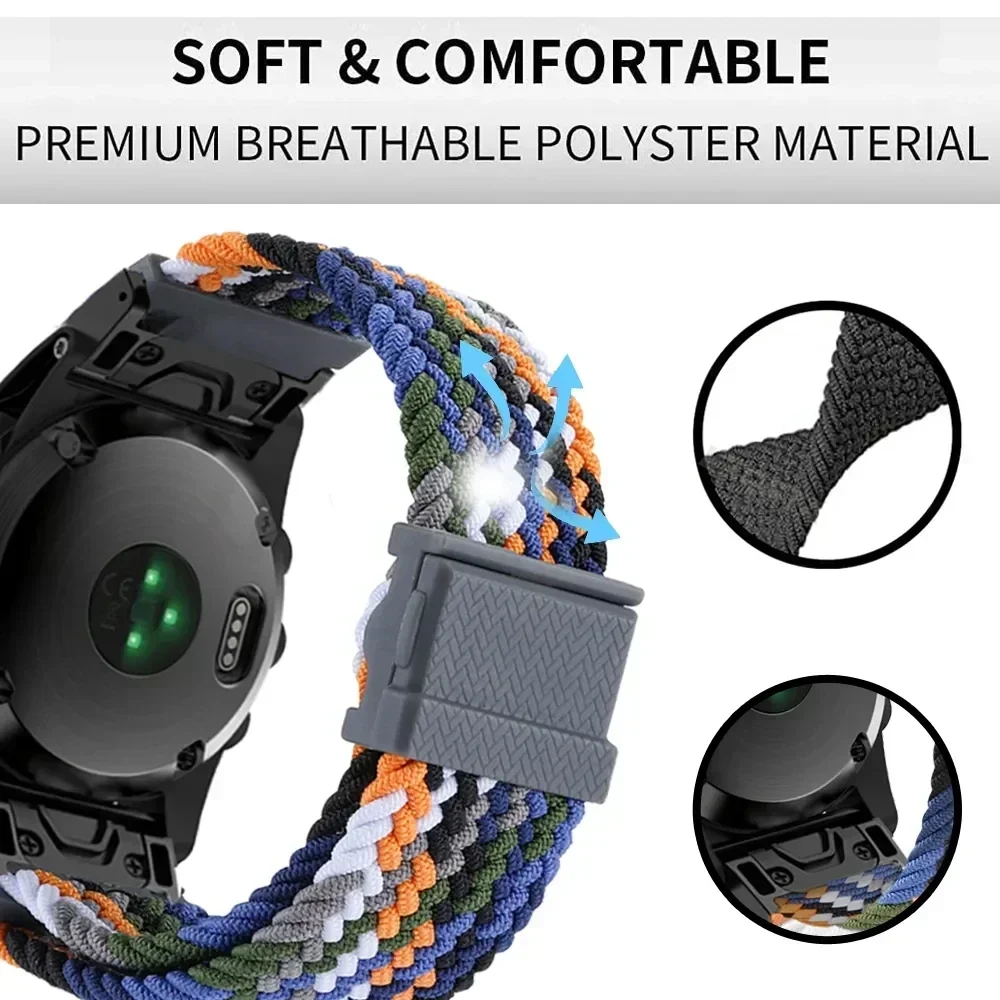 Cinturino per orologio in Nylon Correa per Garmin Forerunner 965 265 955 935 945 Epix/instinct 2 45mm Enduro 2 Band 26 22mm braccialetto da polso