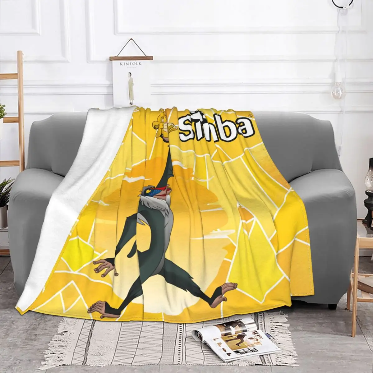 Famous Disney Movie The Lion King Simba Blanket Fleece Flannel Breathable Lightweight Plaid  Throw Blankets For bed Rug Piece