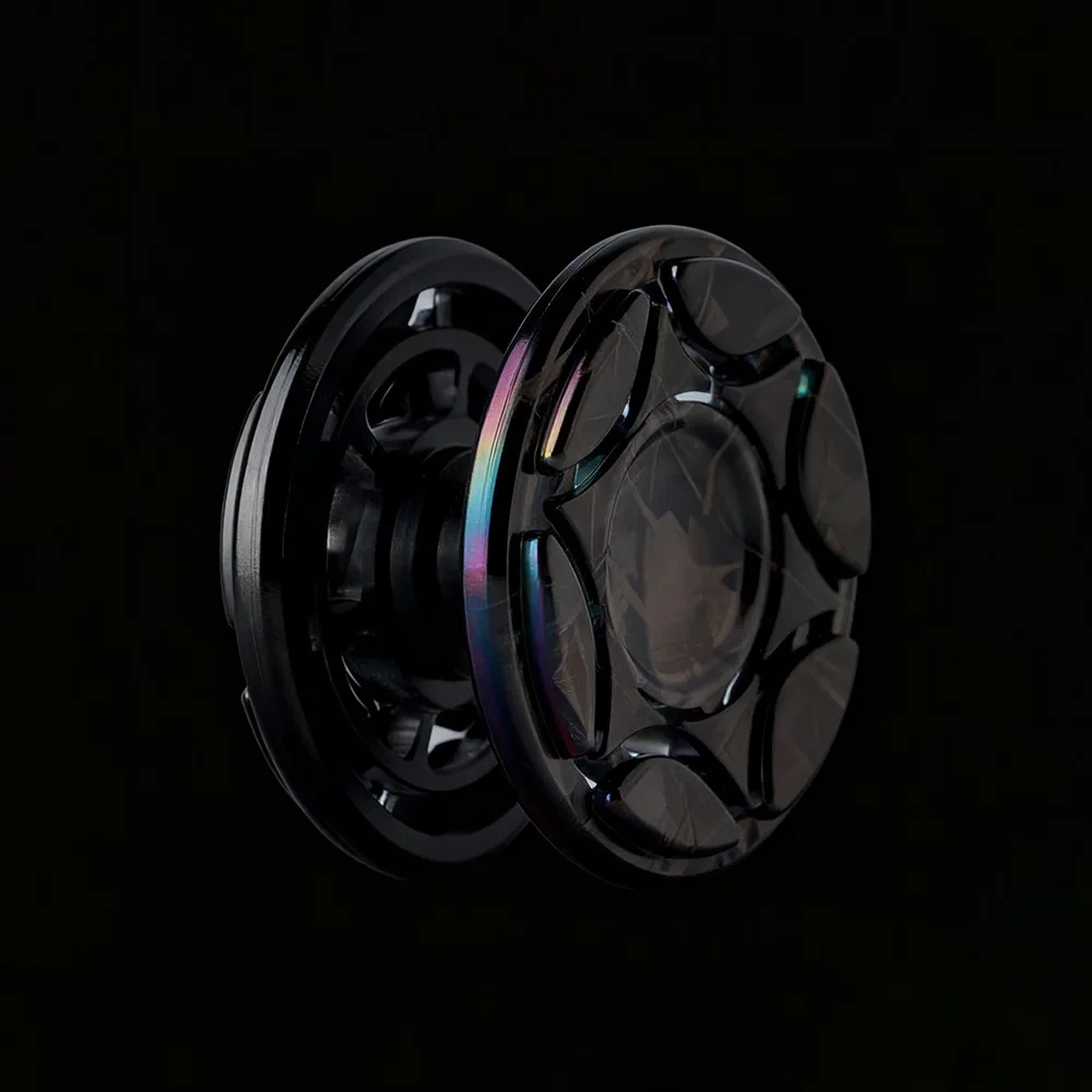 YIJIE EDC hexagramme Fidget Spinner serrure laque Zirconium 24.5mm bricolage accessoires Fidget jouet adultes soulagement de l'anxiété Gadget