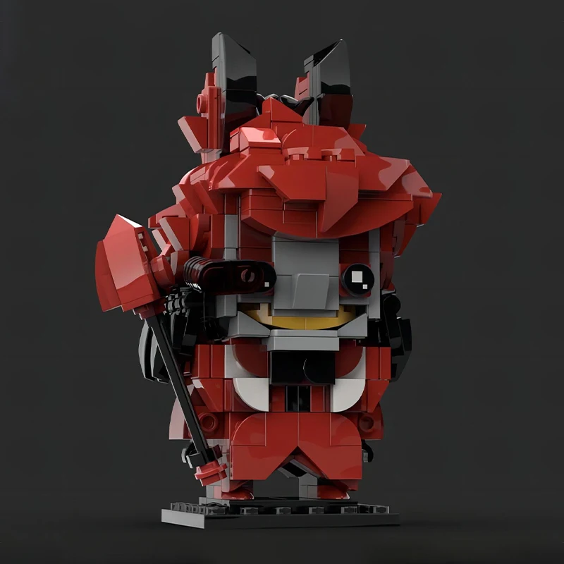 

Hell's Inn Game Animation Creative Toy Model Head Figure Blo Assembly Kit Small Particle Building Blos Display Piece