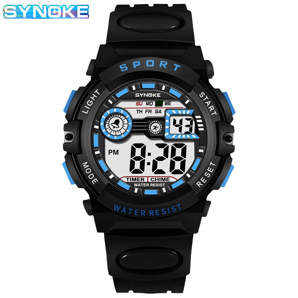 Men Student Movement Digital Watch Waterproof Fall Proof And Shock Resistant Multi Function Sports Watch Boy Luminous SYNOKE