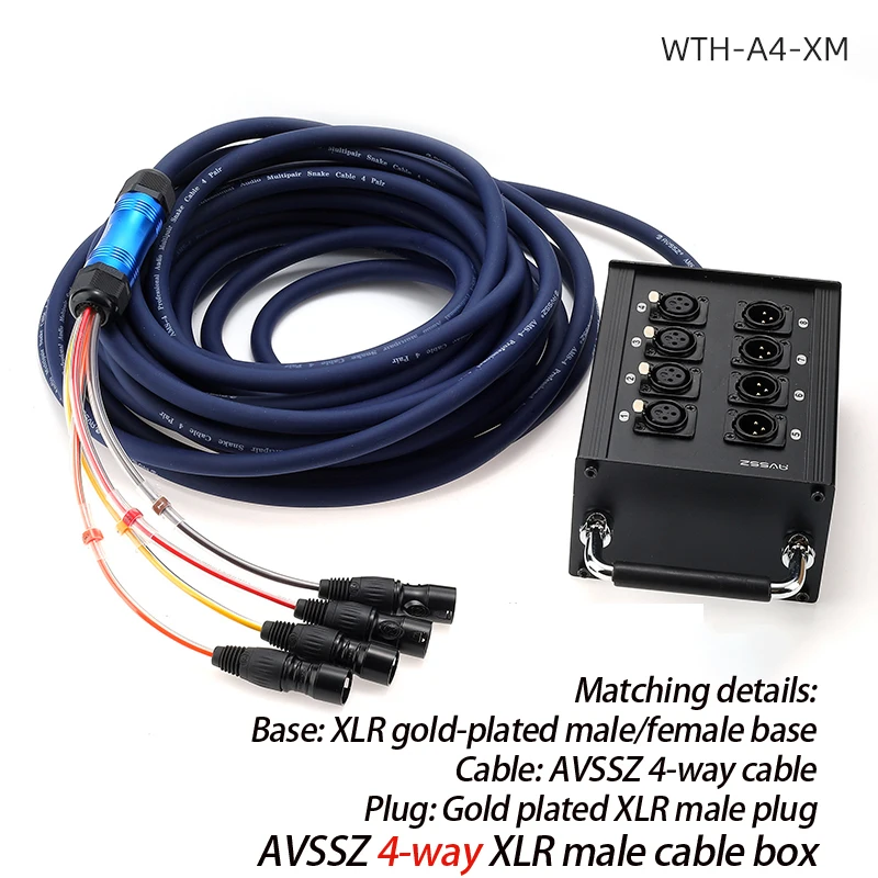 XLR Multicore Audio Cable 4-24 Channel Stage Box Snake