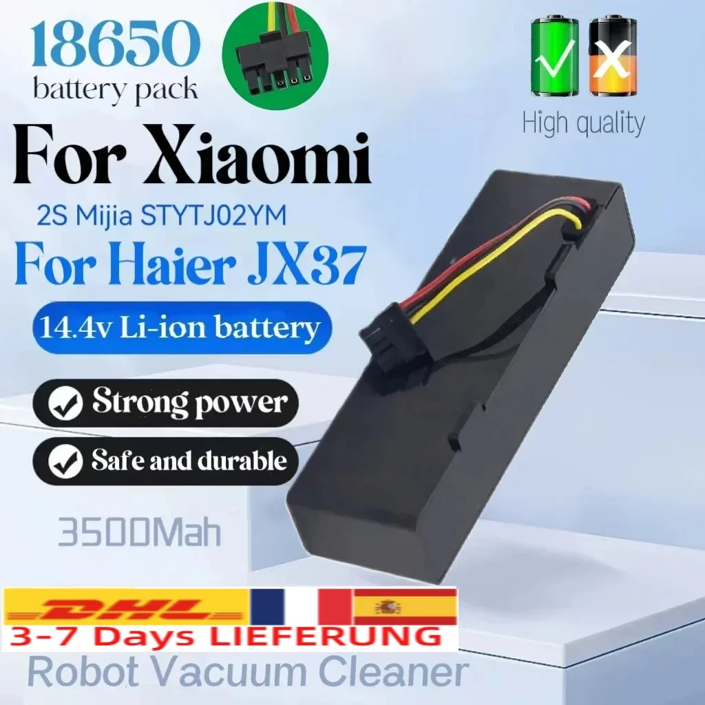 Rechargeable 18650 Battery 14.8V For Xiaomi 2S Mijia STYTJ02YM Sweeping Mopping Robot  And For Haier JX37 Vacuum Cleaner 2600mah