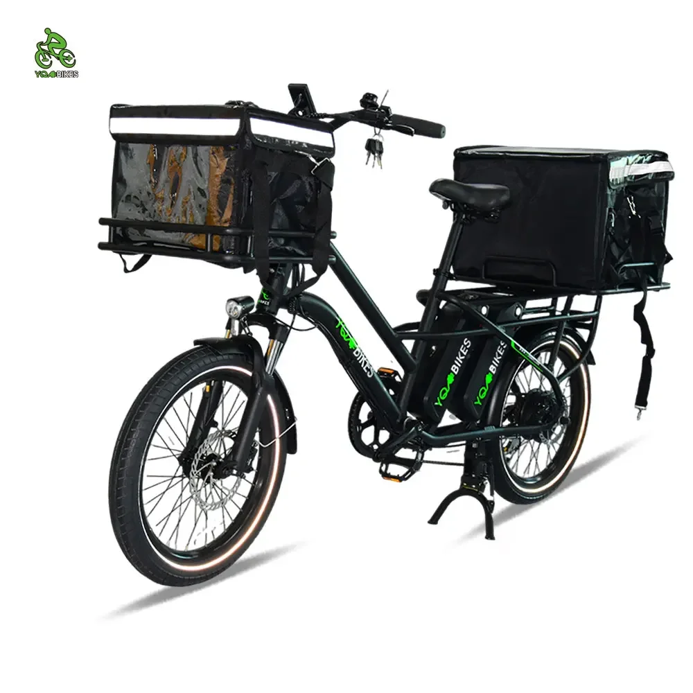 20*3.0 New Fat Electric Delivery Bike 500W35Ah 100km/h Dual Battery E-bike Electric City Bike Cargo Can Accommodate Two Children