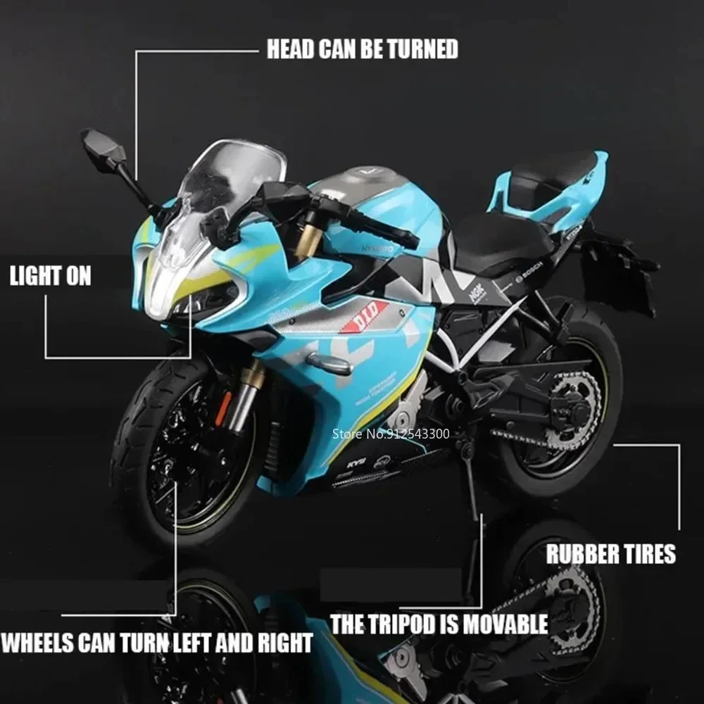 1:12 Scale CFMOTO Spring Breeze 250SR Toy Motorcycle Model Alloy Diecast Sound Light Motor Models Toys for Boys Collection Gifts