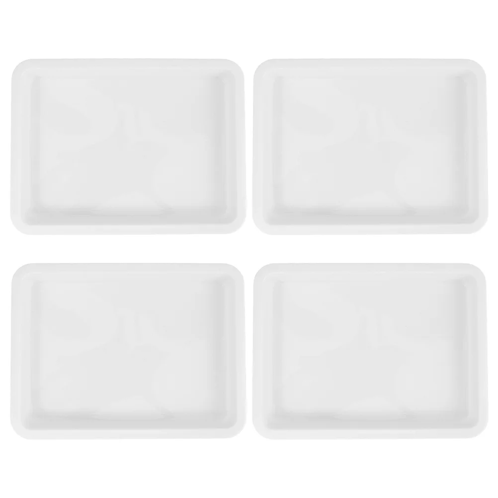 4pcs Laboratory Reagent Trays Acid Alkali Resistant Leakproof For Chemical Experiments Educational Labs Storage Solution Lab