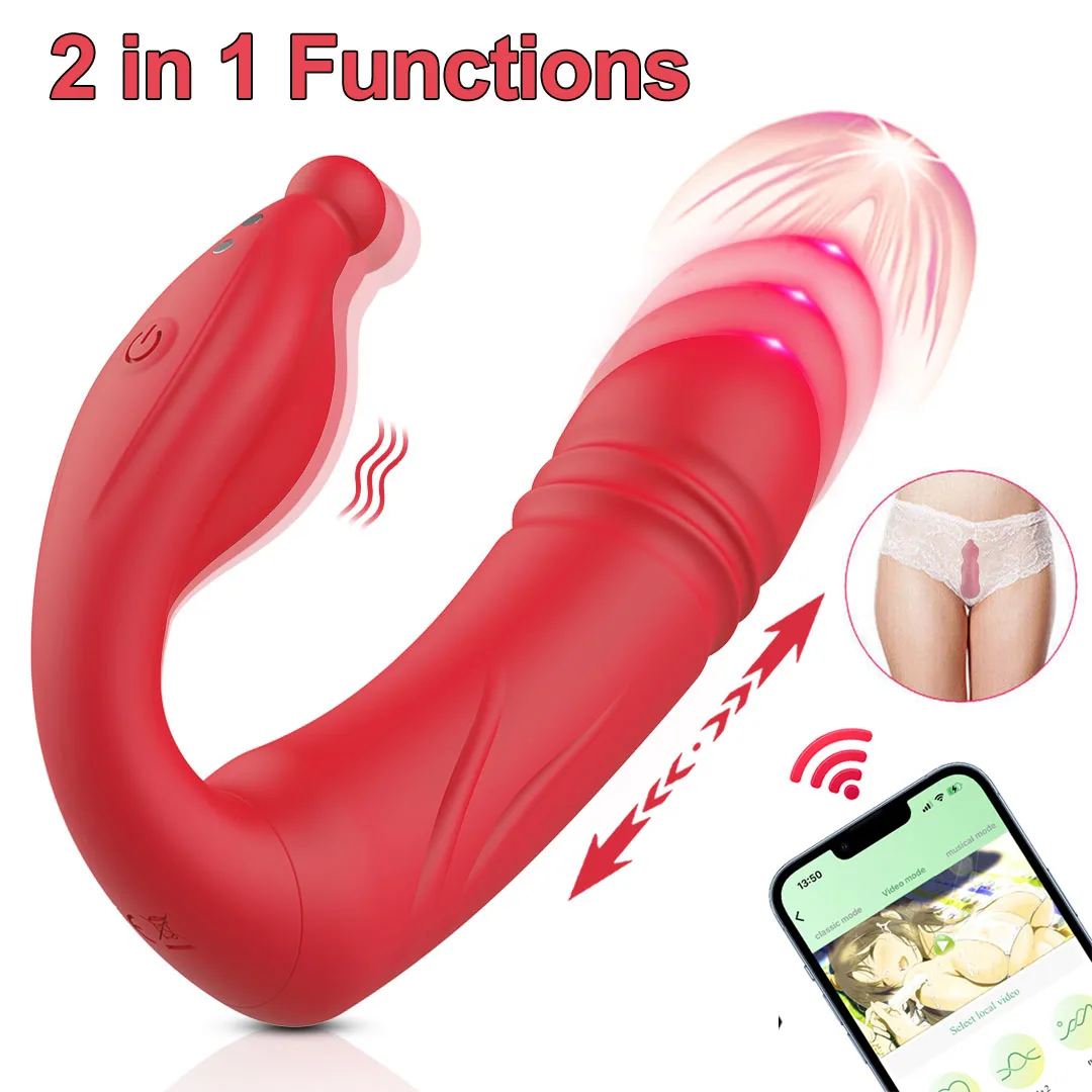 APP vibratori indossabili mutandine vibranti telescopiche clitoride G Spot massaggiatore a vibrazione Dildo giocattoli del sesso a distanza per le