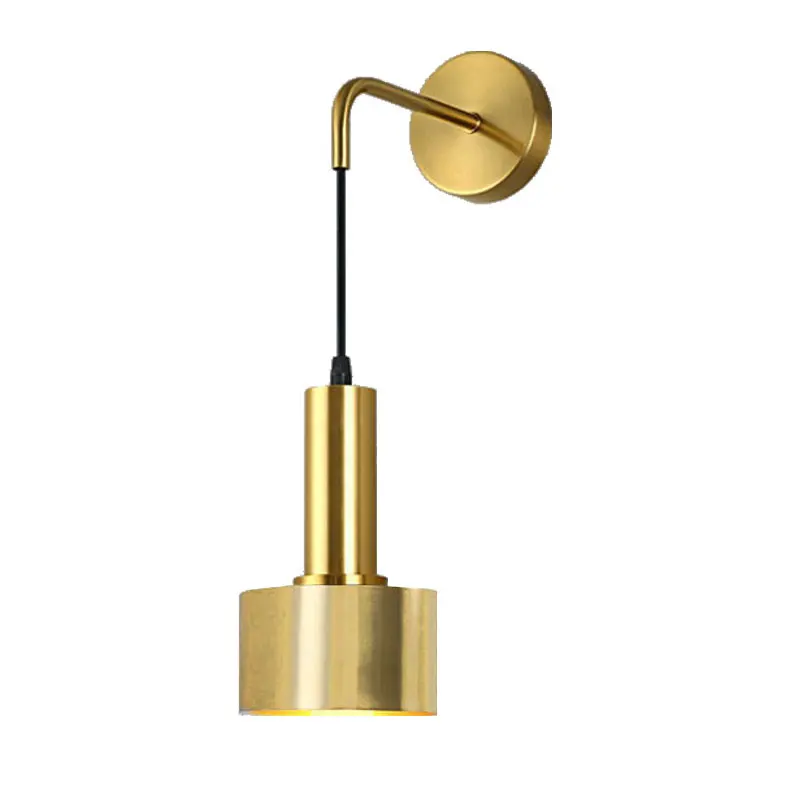 Creative Nordic Pendant Wall Lamp Postmodern Bedside E27 Lamp Head Wall Lamp Black/Gold Bedroom Bedside Wall Light