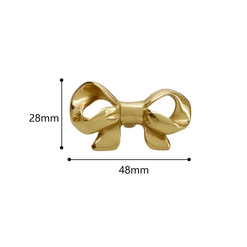 European Style Bow Knobs Retro Door Handles Cabinet Wardrobe Pull Brass Furniture Dresser Knob Home Decorations Hardware