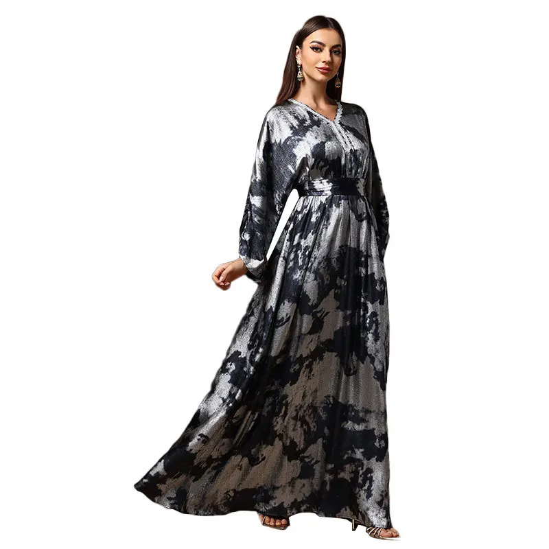 Fashion bronzing bridal evening dress bridesmaid dress tie-dye dress high-end temperament classic luxury women's clothing