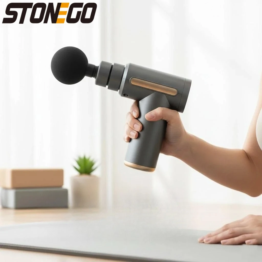 

Массажный пистолет для глубокого массажа тканей, портативный перкуссионный массажер для тела, спины, шеи, ног, для снятия боли