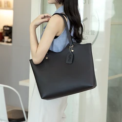 Classic Black Handbag for Women's 2023 New Large Capacity Underarm Shoulder Bag Fashion Retro Leather Tote Bags Trend