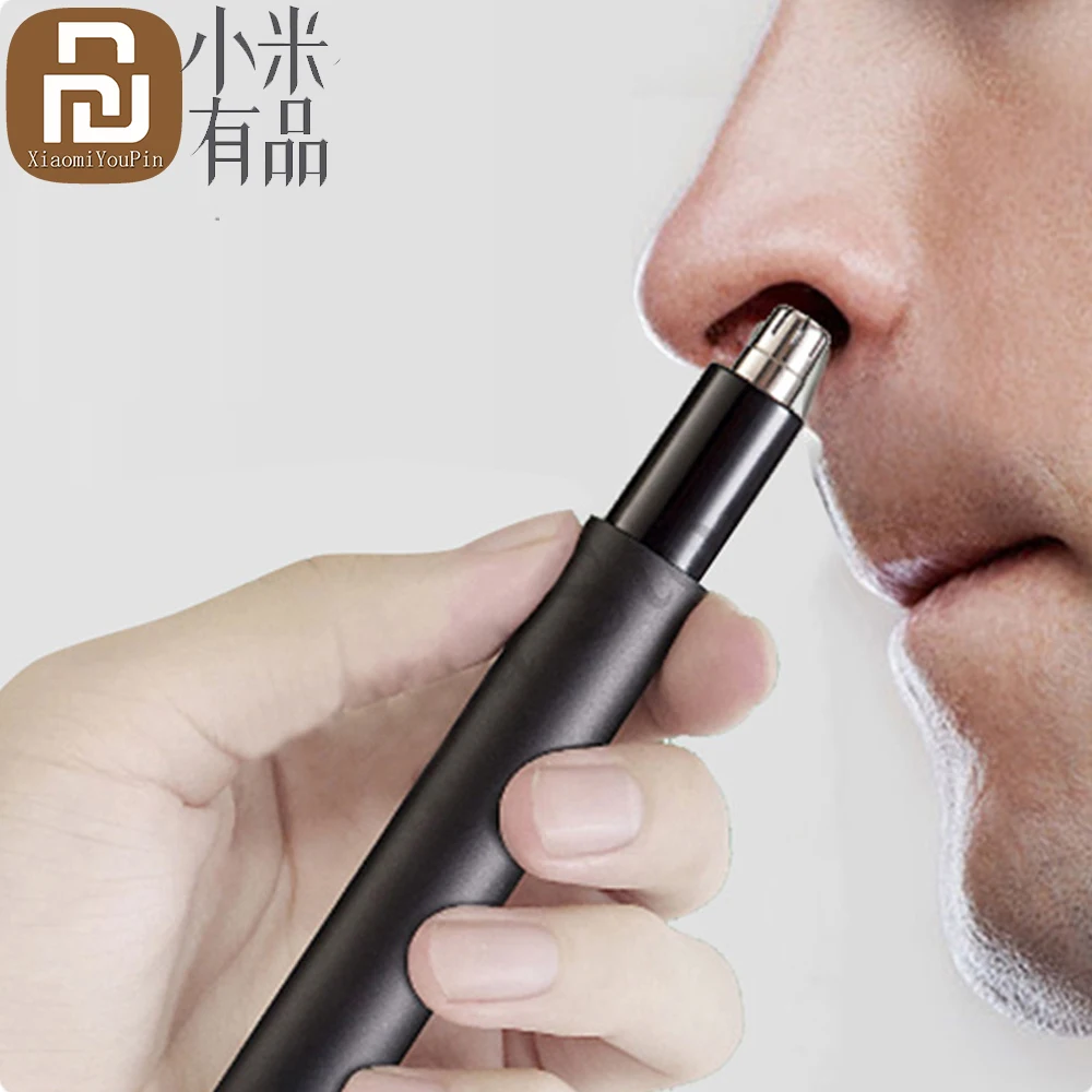 XiaomiYoupin Mini Nose Hair Trimmer Potable Ear Nose Hair Shaver Clipper Electric Shaver Waterproof Safe Cleaner For Men