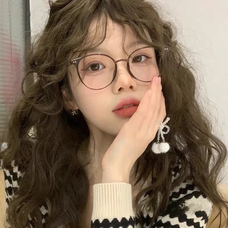 2pcs New Style Simple Black-Frame Clear Lens Fashion Glasses Large Frame Versatile for Street Style Women'S Fashion Accessory view 3