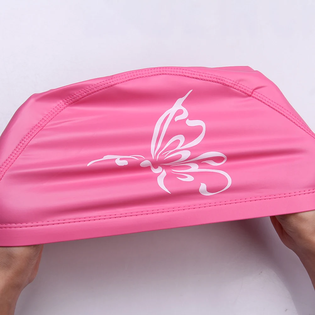 

Waterproof Sun Protection Swimming Cap for Pool Long Hair Caps Boy Fabric Swimmer Earmuff Man