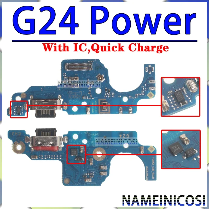 Usb Dock Charger Connector Ports for Motorola Moto G13 G04 G14 G24 Power G34 G54 G64 G84 G23 G53 G73 Charging Board Module Flex