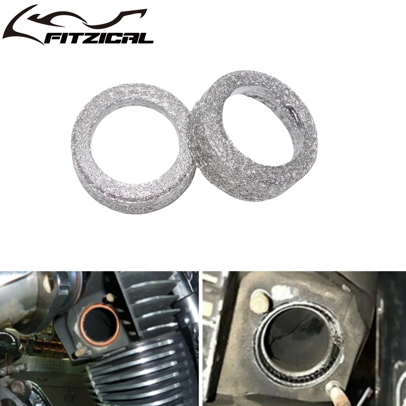 2xMotorcycle Exhaust Crossover Gaskets Seal For Harley Sportsters XL883 1200 2004-2017 Softail FXST/C FXSTS/B FLST/C 2000-2006