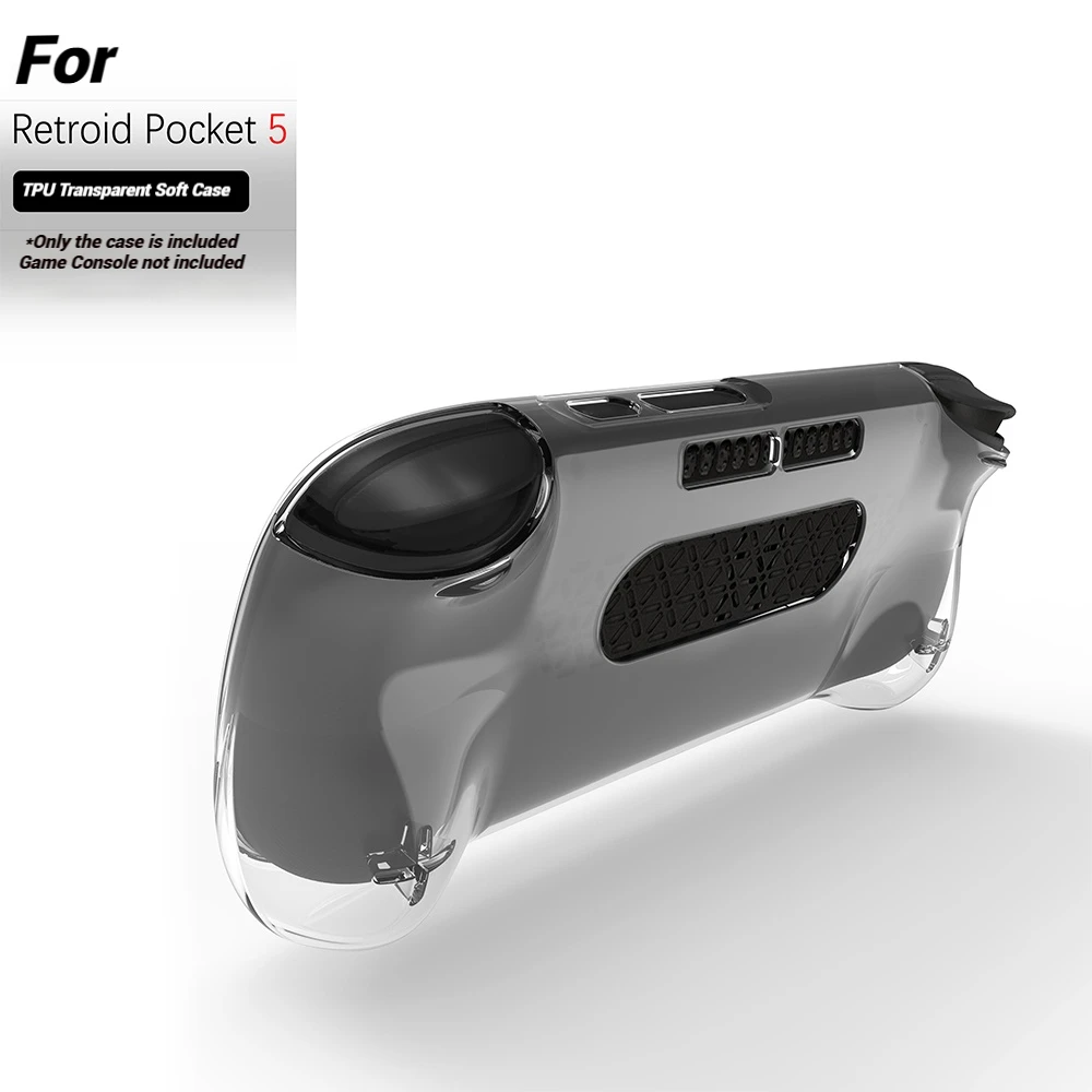 For Retroid Pocket 5 TPU Case Soft Grip Wear-Resistant Waterproof  Anti Drop Game Console Protective Cover Grip