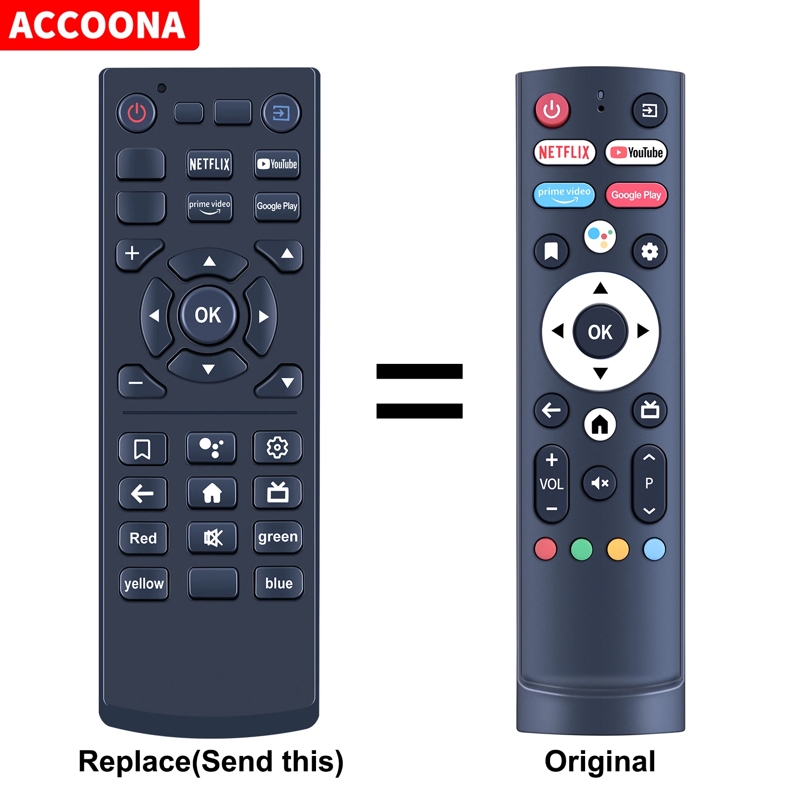 Remote control for Aiwa Aws-tv-32-bl-02  Aws-tv-43-bl-02-a Aws-tv-50-bl-02-a TV