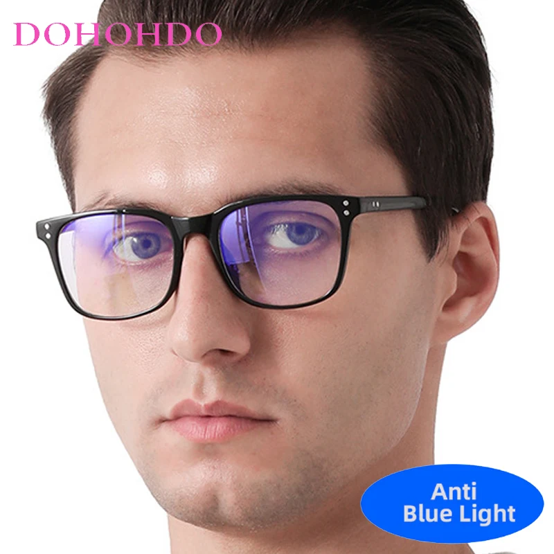 

Classic Retro New Brand Designer Unisex Blue Light Square Optical Glasses Men Women Computer Glasses For Office Work Lentes Оч