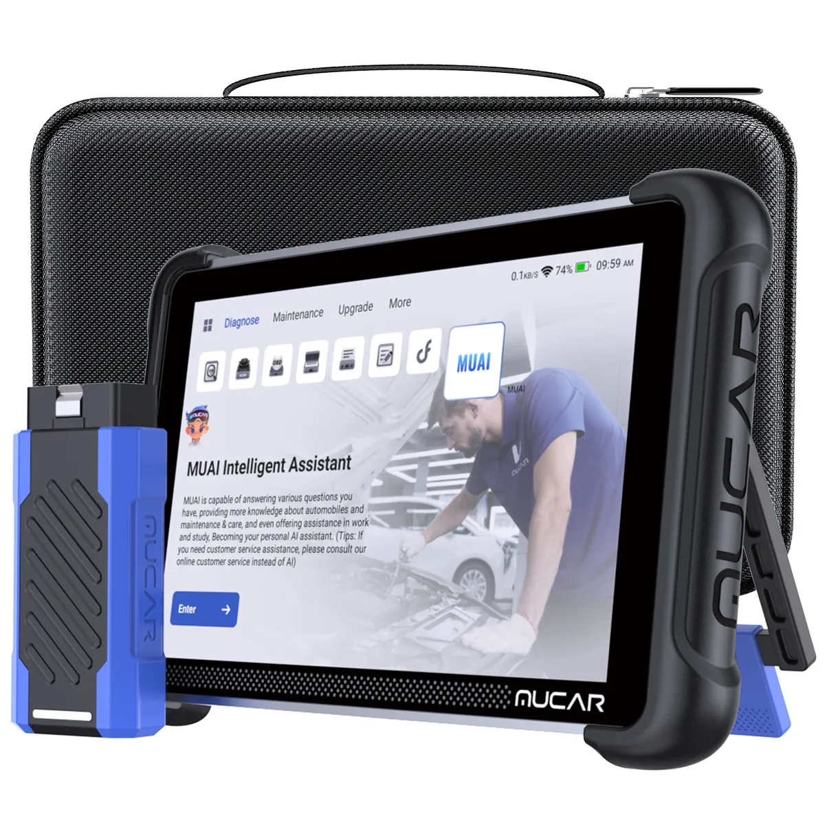 MUCAR 892BT PRO Bluetooth Diagnostic Scanner With AI Function, Supports CANFD & DOIP&J2534, 35Functions,Topology Mapping